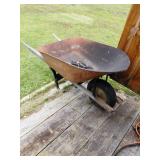 Rusty Metal Wheelbarrow