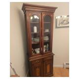 Wood China Cabinet With Glass Doors