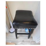 4 Black Barstools with Nailhead Trim