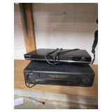 Samsung Blu-Ray Player and Sharp VCR