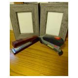 Two Staplers with Frames and Decor