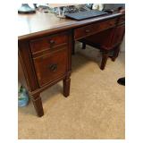 Wood Desk with File Drawers