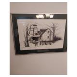 Framed Barcelona Lighthouse Print