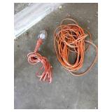 Orange Extension Cord with Cage Light