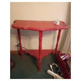Red Wooden Console Table