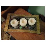 Decorative Candle Holder with Stones