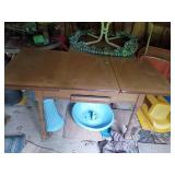 Mid century modern Table with Turned Legs