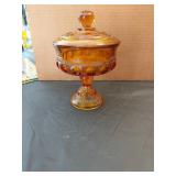 Amber Kings Crown Candy Dish