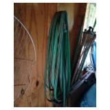 Green Garden Hose with Stripes