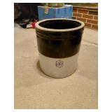 Two-Tone Stoneware Crock, 6 Gallon