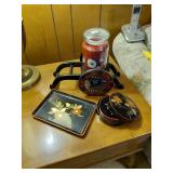 Otagiri Handcrafted Tray and Plates Set