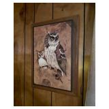 Framed Owl Painting by Richard