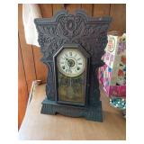 Gilbert Wooden Mantle Clock With Pendulum