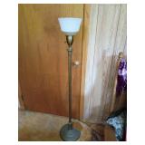 Metal Floor Lamp with Frosted Shade