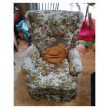 Floral Upholstered Rocking Chair