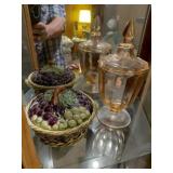 Glass Compotes and Ceramic Dish Set