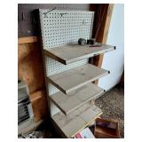 Metal Shelving Unit With Pegboard