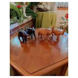 Carved Wooden Elephants