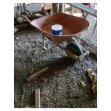Metal Wheelbarrow with One Wheel