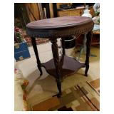 Wooden Side Table With Carved Legs