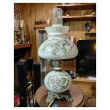 Hand-Painted Glass Hurricane Lamp