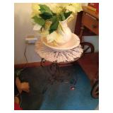 Decorative Table with Faux Poinsettias