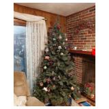 Artificial Christmas Tree and Ornaments