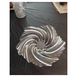 Clear Glass Swirl Decorative Bowl