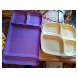 Plastic Compartmental Plates Lot