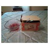 Indiana Glass Ruby Chip & Dip Sets