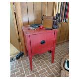 Red Pipe Cabinet With Accessories