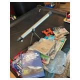 Lot: Telescope, Books, and More