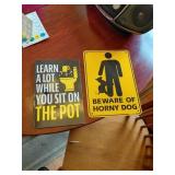 Humorous Book and Sign Set