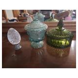 Three Decorative Glassware Pieces