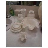 White Hobnail Milk Glass
