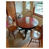 Round Wooden Table With 4 Chairs
