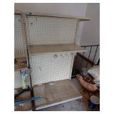 Metal Pegboard Shelf Unit