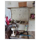 32x20x55in Pegboard Shelf Unit