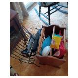 Wooden Cradle and Metal Rack