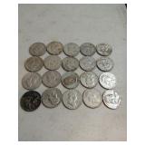 Roll of Franklin Silver Half Dollars