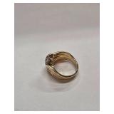 Gold Ring with Diamonds, Size 5.5
