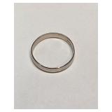 14K White Gold Wedding Band