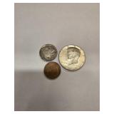 Kennedy Half, Wheat Penny, Buffalo Nickel