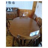 Wooden Dining Table with 6 Chairs