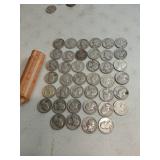 Roll of Silver Washington Quarters