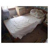 Wooden Single Bed with Mattress