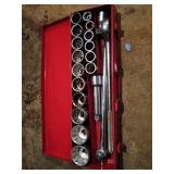 Socket Wrench Set with Red Case