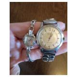 Two Vintage Watches: Hampden & Helbros
