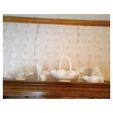 White Hobnail Glassware