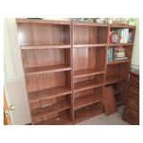 Three Wooden Bookshelves